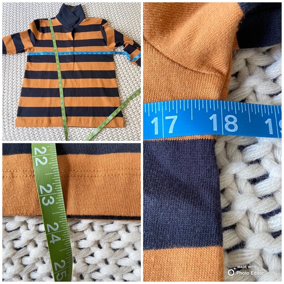 J. Crew Black and Tan Striped Rugby Top - Picture 11 of 11